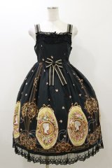 Innocent World / 花の女神フローラハイウエストジャンパースカート M ブラック H-25-10-25-076-IW-OP-NS-ZH