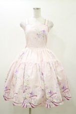 画像1: Innocent World / Japanese Butterflyティアードジャンパースカート M/100cm ピンク H-25-10-25-077-IW-OP-NS-ZH (1)