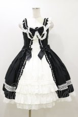 画像1: BABY,THE STARS SHINE BRIGHT / Pure Pearl bouquetジャンパースカート Free ブラック H-25-10-25-080-BA-OP-NS-ZH (1)