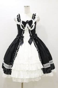 画像1: BABY,THE STARS SHINE BRIGHT / Pure Pearl bouquetジャンパースカート Free ブラック H-25-10-25-080-BA-OP-NS-ZH