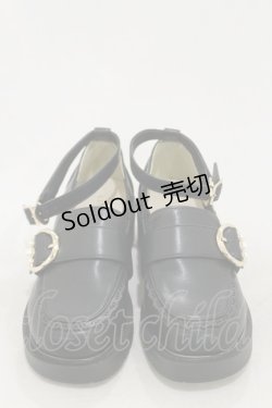 画像1: axes femme POETIQUE / バックル付ローファー M(23.5cm) ブラック H-25-10-25-009-AX-SH-NS-ZH