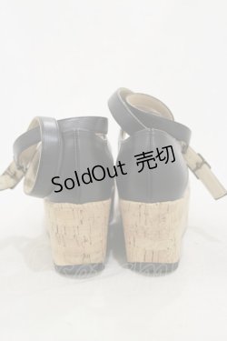 画像3: an another angelus / クロスストラップ厚底パンプス L/24.5〜25cm ブラック H-25-10-25-010-CA-SH-NS-ZH