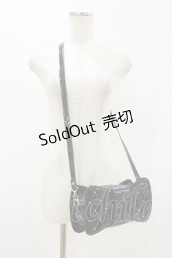 画像1: Angelic Pretty / キルティング宝石リボンポシェット  ブラックエナメル H-25-10-25-022-AP-BG-NS-ZH