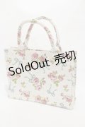 Maison de FLEUR / Maison de FLEUR × ART DE LYS/ローズリボン柄ゴブランスクエアトートSバッグ  オフホワイト H-25-10-25-023-LO-BG-NS-ZH
