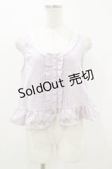 axes femme / 薔薇刺繍ダンガリーベスト Free ラベンダー H-25-10-25-029-AX-TO-NS-ZH