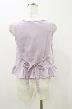 画像2: axes femme / 薔薇刺繍ダンガリーベスト Free ラベンダー H-25-10-25-029-AX-TO-NS-ZH