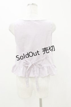 画像2: axes femme / 薔薇刺繍ダンガリーベスト Free ラベンダー H-25-10-25-029-AX-TO-NS-ZH