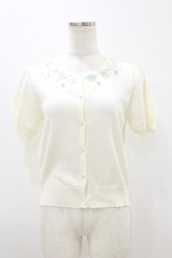 画像1: Secret Honey / 3Dシェルモチーフカーディガン Free オフ H-25-10-25-031-CA-TO-NS-ZH