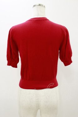 画像2: Maison de FLEUR Petite Robe / リボンニットトップス S レッド H-25-10-25-032-EL-TO-NS-ZH