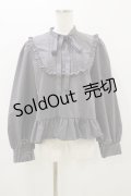 FLC / MINA*ペプラムブラウス LL グレー H-25-10-25-034-LO-BL-NS-ZH