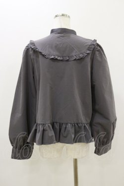 画像2: FLC / MINA*ペプラムブラウス LL グレー H-25-10-25-034-LO-BL-NS-ZH