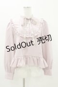 FLC / MINA*ペプラムブラウス LL ピンク H-25-10-25-035-LO-BL-NS-ZH