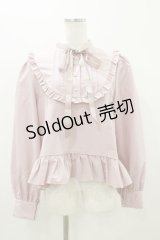 FLC / MINA*ペプラムブラウス LL ピンク H-25-10-25-035-LO-BL-NS-ZH