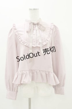 画像1: FLC / MINA*ペプラムブラウス LL ピンク H-25-10-25-035-LO-BL-NS-ZH