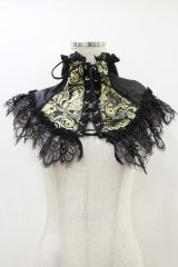 Qutie Frash / 2023-蘿月-ネックコルセット  ブラック×ゴールド H-25-10-26-004-QU-ZA-KB-ZH