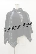 Qutie Frash / 2023-宵鶴-ポンチョ  黒 H-25-10-26-009-QU-JA-KB-ZH