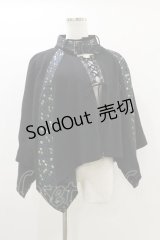 Qutie Frash / 2023-宵鶴-ポンチョ  黒 H-25-10-26-009-QU-JA-KB-ZH