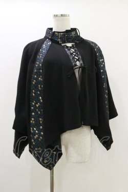 画像1: Qutie Frash / 2023-宵鶴-ポンチョ  黒 H-25-10-26-009-QU-JA-KB-ZH