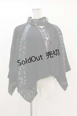 画像1: Qutie Frash / 2023-宵鶴-ポンチョ  黒 H-25-10-26-009-QU-JA-KB-ZH