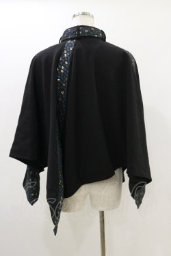 画像2: Qutie Frash / 2023-宵鶴-ポンチョ  黒 H-25-10-26-009-QU-JA-KB-ZH