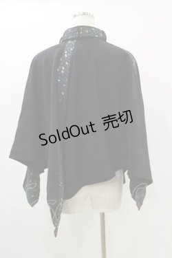 画像2: Qutie Frash / 2023-宵鶴-ポンチョ  黒 H-25-10-26-009-QU-JA-KB-ZH