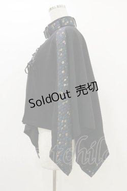 画像3: Qutie Frash / 2023-宵鶴-ポンチョ  黒 H-25-10-26-009-QU-JA-KB-ZH