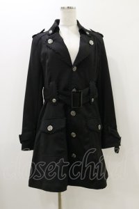 ALGONQUINS / レースベルトトレンチコート  黒 H-25-10-26-013-AL-CO-KB-ZH