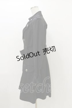 画像3: ALGONQUINS / レースベルトトレンチコート  黒 H-25-10-26-013-AL-CO-KB-ZH