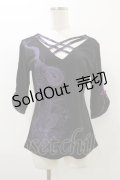 Qutie Frash / クロスインナートップス  黒×紫 H-25-10-26-015-QU-TO-KB-ZH