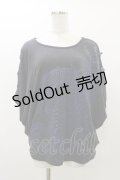 Qutie Frash / チャイナボタンドルマンTシャツ  グレー H-25-10-26-016-QU-TO-KB-ZH