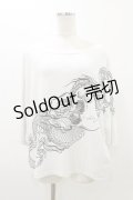 Qutie Frash / ドルマンTシャツ  白 H-25-10-26-017-QU-TO-KB-ZH