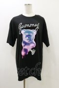 LISTEN FLAVOR / グミベアTシャツ  ブラック H-25-10-26-019-PU-TO-KB-ZH