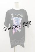 【SALE】LISTEN FLAVOR / グミベアTシャツ  ブラック H-25-10-26-019-PU-TO-KB-ZT220