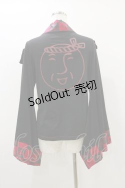 画像2: NAOTO SEVEN / 着物衿風トップス  黒 H-25-10-26-020-HN-TO-KB-ZH