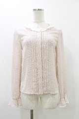 MILK / スカラップレースブラウス  ピンクフラワー H-25-10-26-022-ML-BL-KB-ZH
