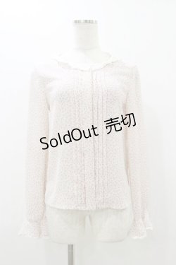 画像1: MILK / スカラップレースブラウス  ピンクフラワー H-25-10-26-022-ML-BL-KB-ZH