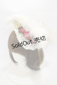 GOTHIC HOLIC / 耳しっぽミニハット  白 H-25-10-26-003-PU-AC-KB-ZH