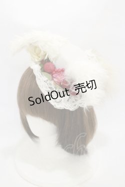 画像1: GOTHIC HOLIC / 耳しっぽミニハット  白 H-25-10-26-003-PU-AC-KB-ZH