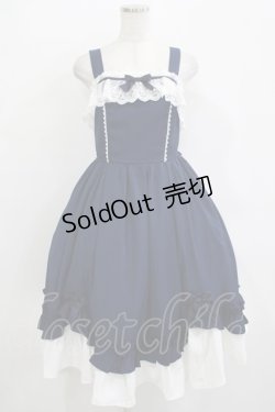 画像1: Chalmiere / 不思議の国のジャンパースカート M ネイビー H-25-10-27-001-PU-OP-NS-ZH