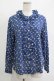 画像1: Jane Marple / Tumbling Diceのフリルカラーブラウス  ブルー H-25-10-27-028-JM-BL-KB-ZH (1)