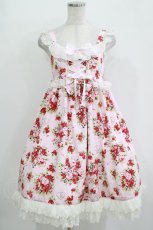 画像1: BABY,THE STARS SHINE BRIGHT / シュガーブーケ柄ロココジャンパースカート Free ピンク H-25-10-27-004-BA-OP-NS-ZH (1)