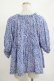 画像3: Jane Marple / Bonjour Millefleursスモックブラウス  ブルー H-25-10-27-031-JM-BL-KB-ZH (3)