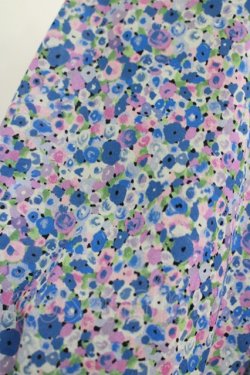 画像4: Jane Marple / Bonjour Millefleursスモックブラウス  ブルー H-25-10-27-031-JM-BL-KB-ZH