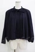 Jane Marple Dans Le Salon / Lambs wool saxony cape jacket  ネイビー H-25-10-27-032-JM-JA-KB-ZH