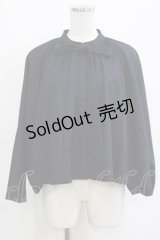 Jane Marple Dans Le Salon / Lambs wool saxony cape jacket  ネイビー H-25-10-27-032-JM-JA-KB-ZH