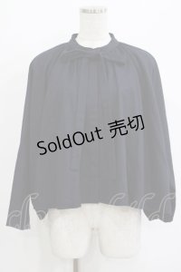 Jane Marple Dans Le Salon / Lambs wool saxony cape jacket  ネイビー H-25-10-27-032-JM-JA-KB-ZH