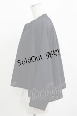 画像2: Jane Marple Dans Le Salon / Lambs wool saxony cape jacket  ネイビー H-25-10-27-032-JM-JA-KB-ZH