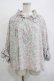 画像1: Jane Marple Dans Le Salon / Lawn Liberty Bubble Sleeve Blouse  オフ×ピンク×ブルー H-25-10-27-033-JM-BL-KB-ZH (1)