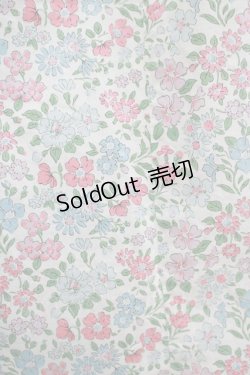 画像4: Jane Marple Dans Le Salon / Lawn Liberty Bubble Sleeve Blouse  オフ×ピンク×ブルー H-25-10-27-033-JM-BL-KB-ZH