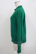 画像2: Jane Marple Dans Le Salon / Cotton-cashmere turtleneck sweater  グリーン H-25-10-27-035-JM-TO-KB-ZH (2)